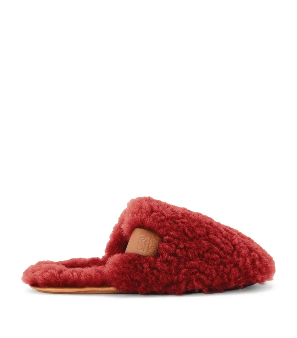 LOEWE Shearling Slippers CHERRY 3 LOEWE Shearling Slippers CHERRY