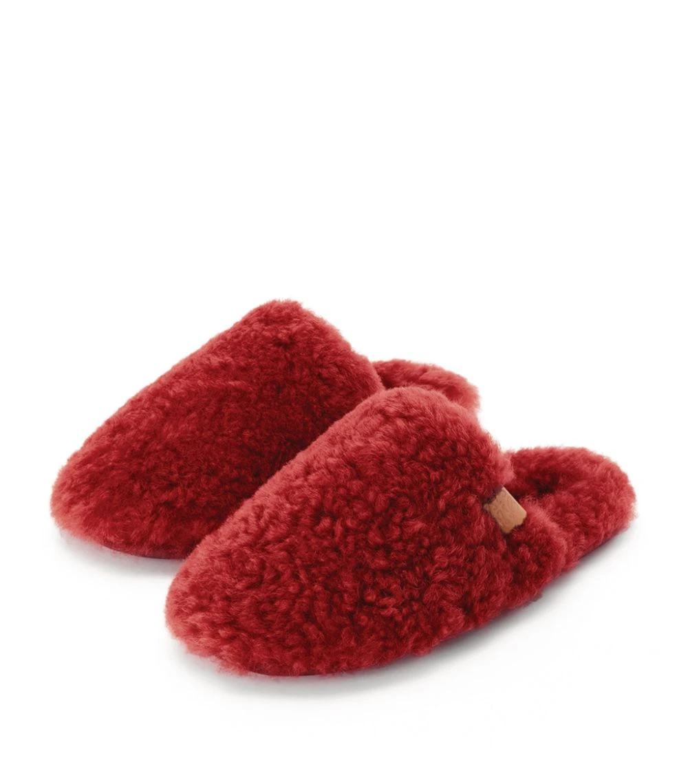 LOEWE Shearling Slippers CHERRY 4 LOEWE Shearling Slippers CHERRY - Image 2