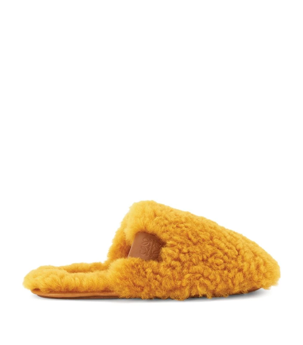 LOEWE Shearling Slippers MUSTARD 3 LOEWE Shearling Slippers MUSTARD