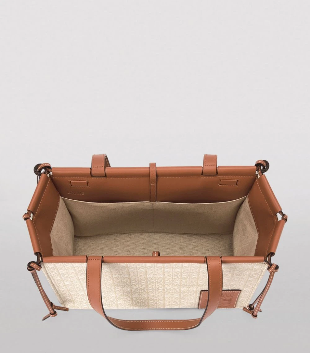 LOEWE Small Anagram Cushion Tote Bag ECRU/TAN Tote Bags 4 LOEWE Small Anagram Cushion Tote Bag ECRU/TAN Tote Bags - Image 2