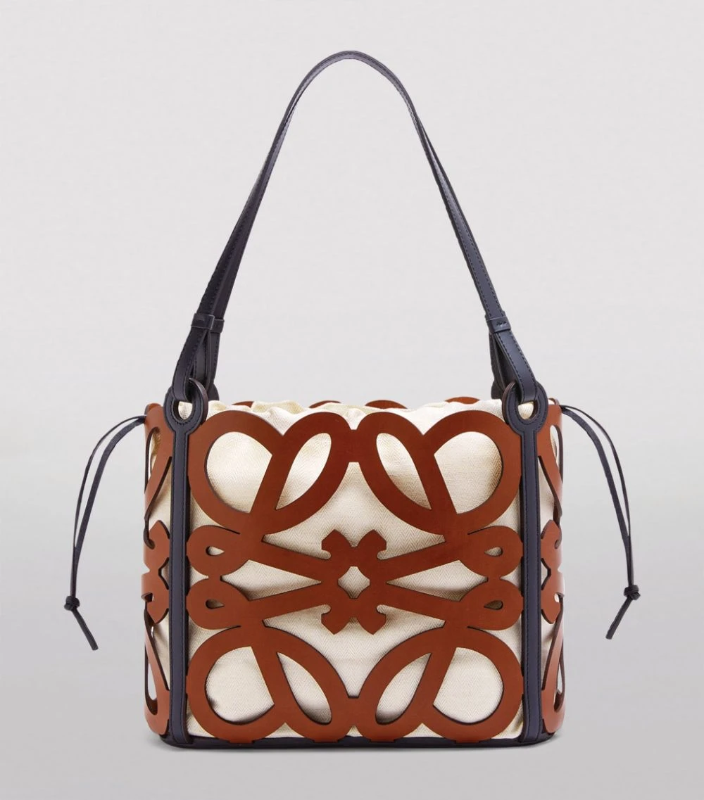 LOEWE Small Anagram Cut-Out Tote Bag TAN Tote Bags 4 LOEWE Small Anagram Cut-Out Tote Bag TAN Tote Bags - Image 2