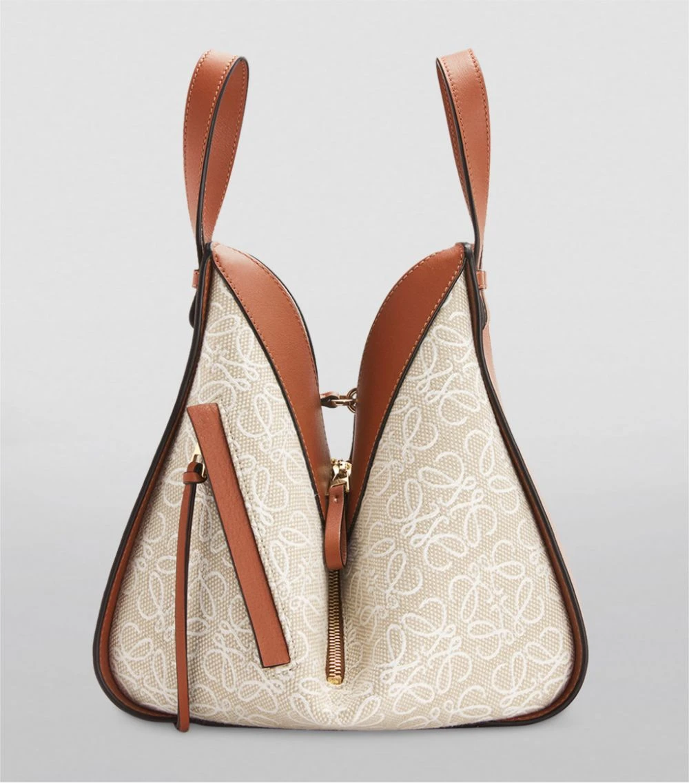 LOEWE Small Canvas Anagram Hammock Bag ECRU/TAN Shoulder Bags 5 LOEWE Small Canvas Anagram Hammock Bag ECRU/TAN Shoulder Bags - Image 3