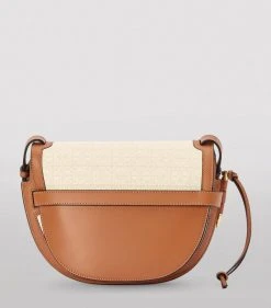 LOEWE Small Canvas-Leather Gate Dual Bag ECRU/TAN Crossbody Bags -LOEWE Sales loewe small canvas leather gate dual bag 17051984 34068059 1000