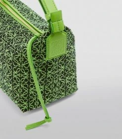 LOEWE Small Cubi Anagram Top-Handle Bag GREEN/APPLE GREEN Top Handle Bags -LOEWE Sales loewe small cubi anagram top handle bag 17583072 37439553 1000