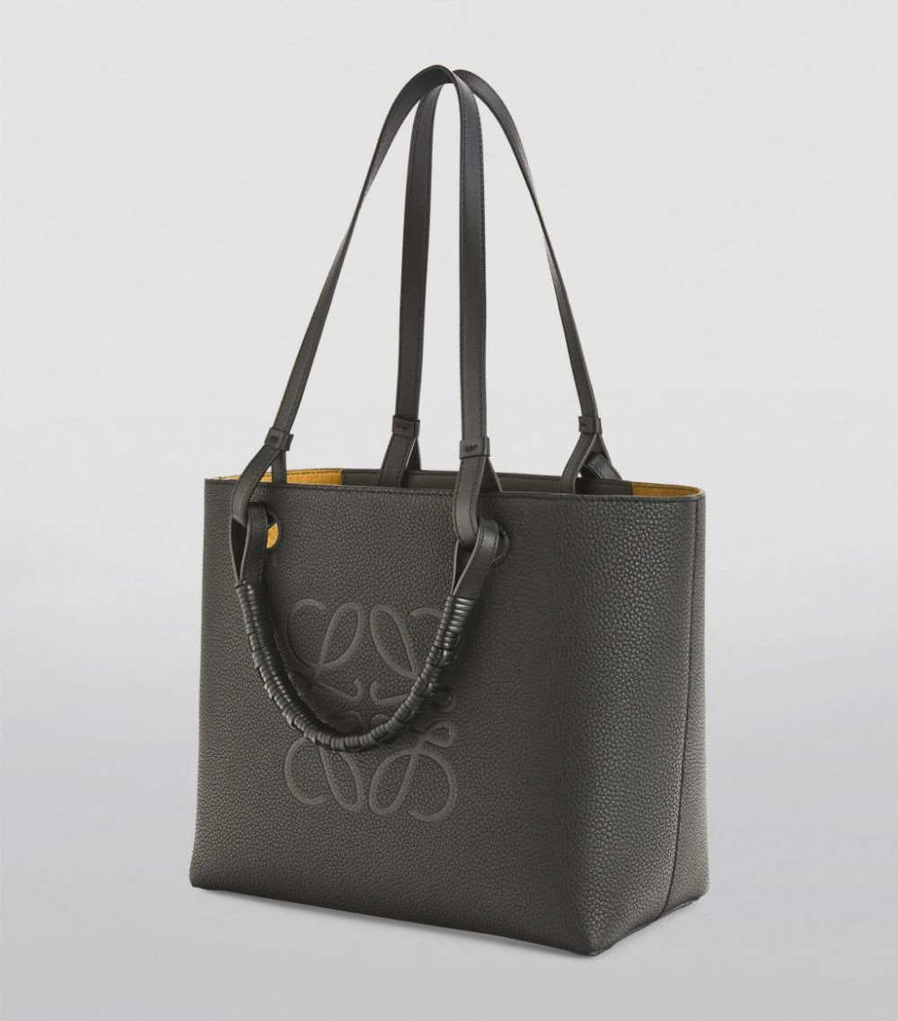 LOEWE Small Leather Anagram Tote Bag BLACK Tote Bags 4 LOEWE Small Leather Anagram Tote Bag BLACK Tote Bags - Image 2