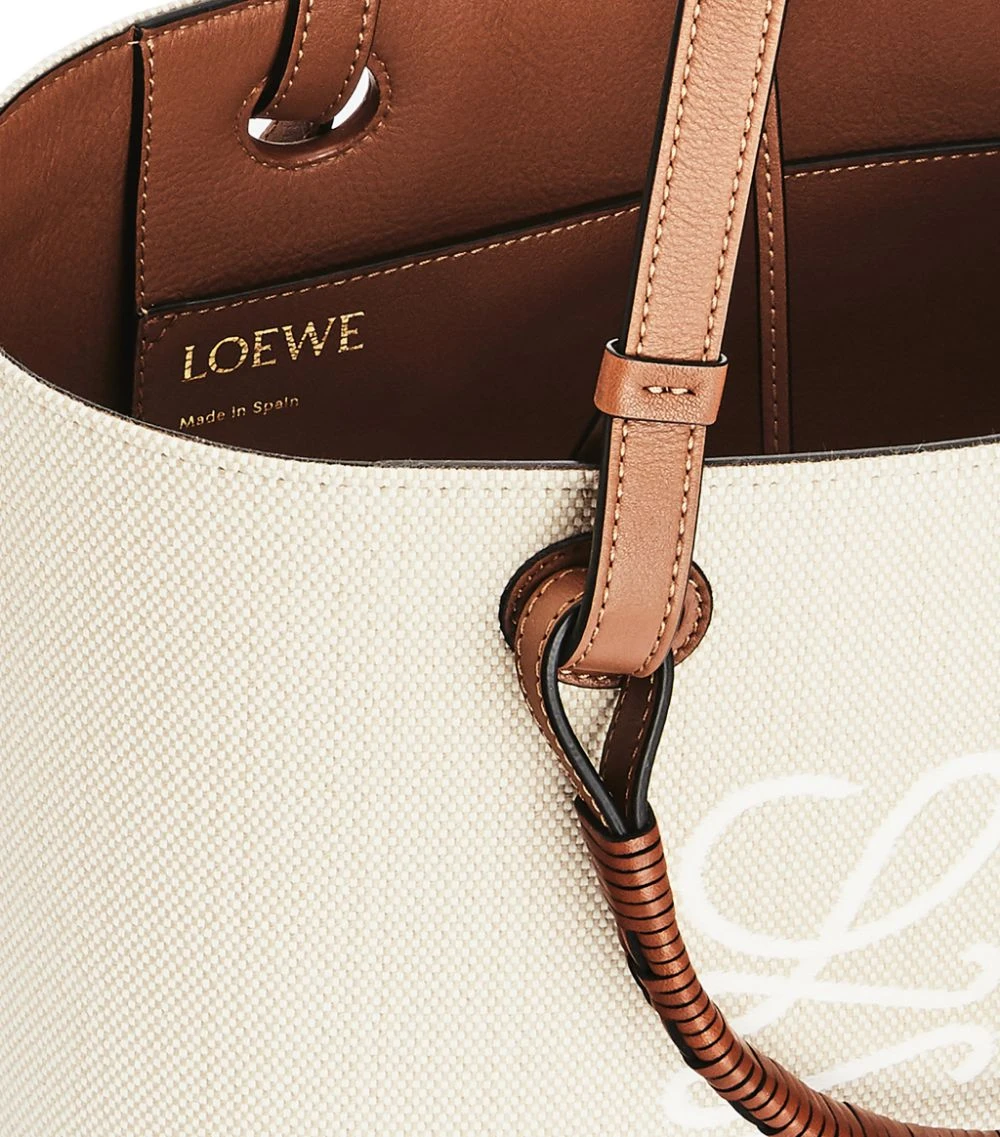 LOEWE Small Leather Anagram Tote Bag ECRU/TAN Tote Bags 7 LOEWE Small Leather Anagram Tote Bag ECRU/TAN Tote Bags - Image 5