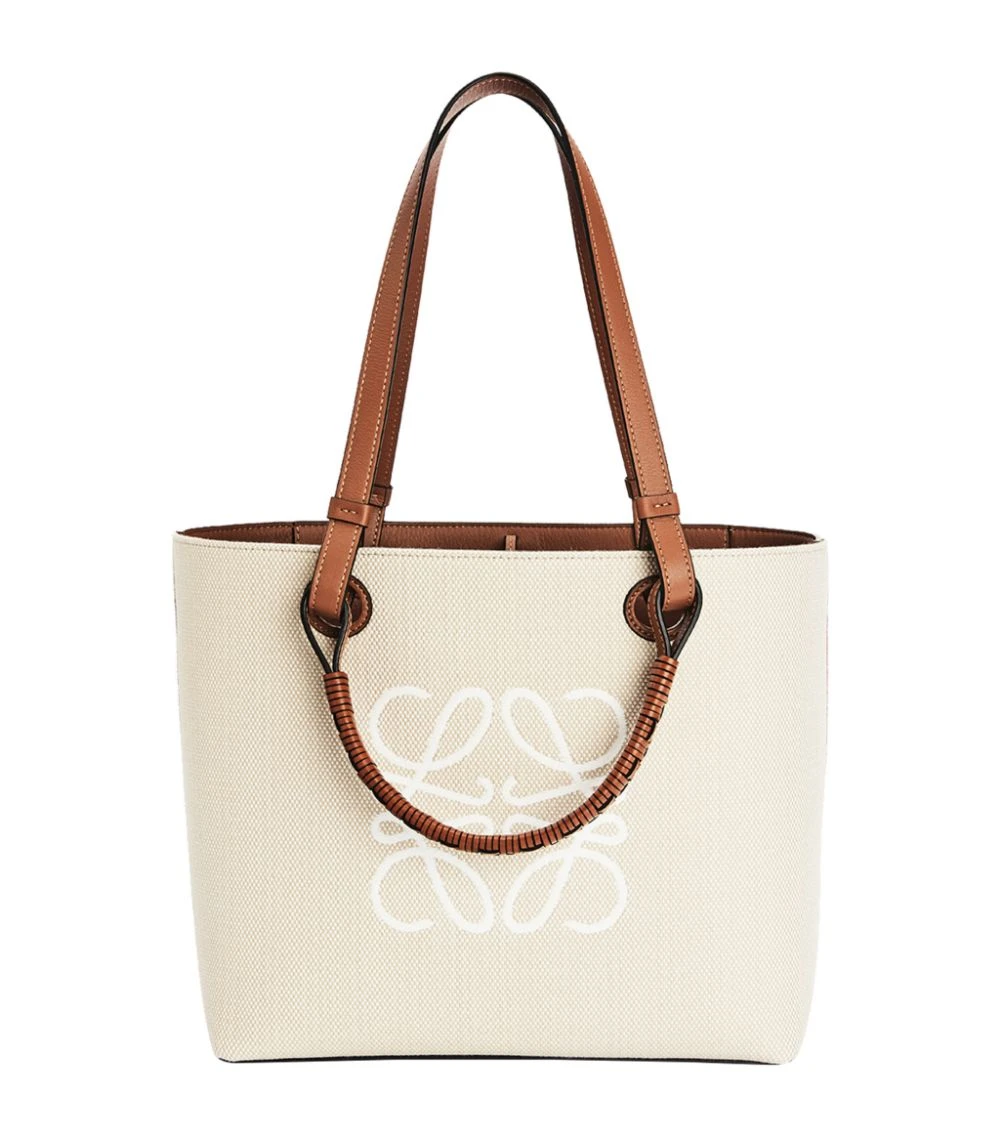 LOEWE Small Leather Anagram Tote Bag ECRU/TAN Tote Bags 3 LOEWE Small Leather Anagram Tote Bag ECRU/TAN Tote Bags