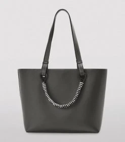 LOEWE Small Leather Anagram Tote Bag BLACK/SOFT WHITE Tote Bags -LOEWE Sales loewe small leather anagram tote bag 17053741 34065739 1000