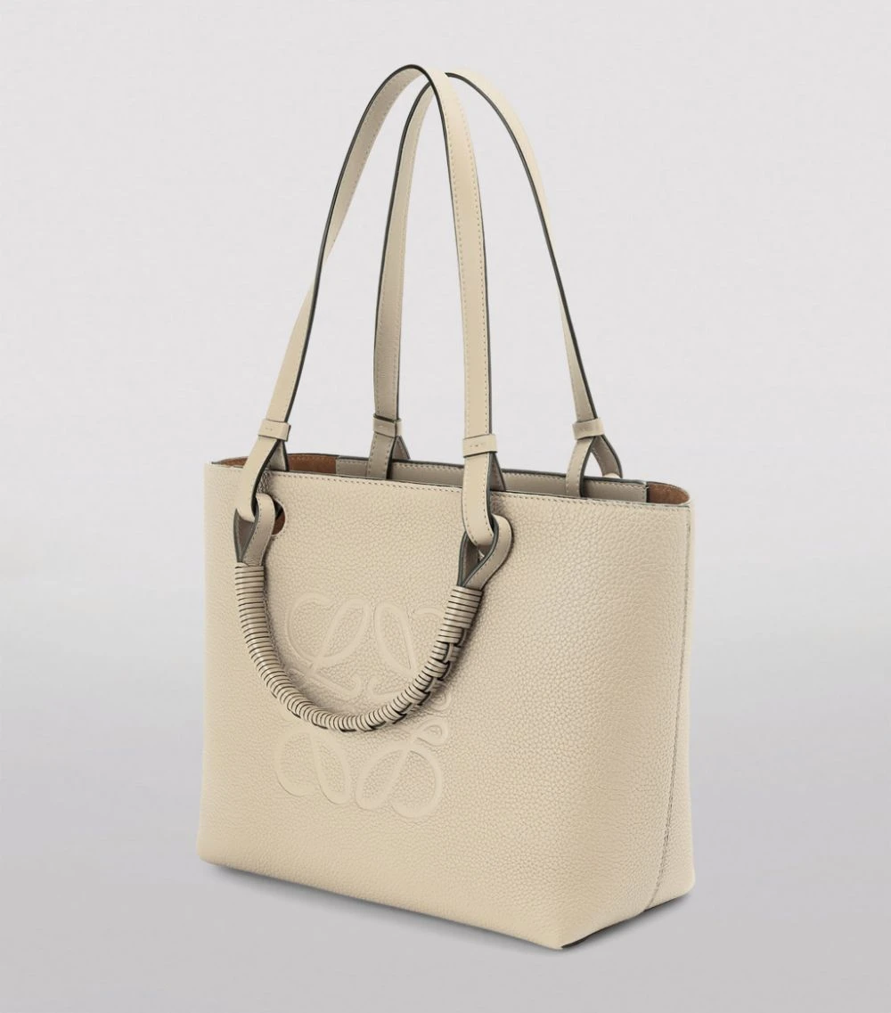 LOEWE Small Leather Anagram Tote Bag Light Oat Shoulder Bags 5 LOEWE Small Leather Anagram Tote Bag Light Oat Shoulder Bags - Image 3
