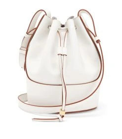 LOEWE Small Leather Balloon Bag SOFT WHITE Shoulder Bags