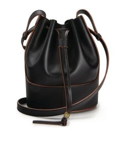 LOEWE Small Leather Balloon Bag BLACK Shoulder Bags