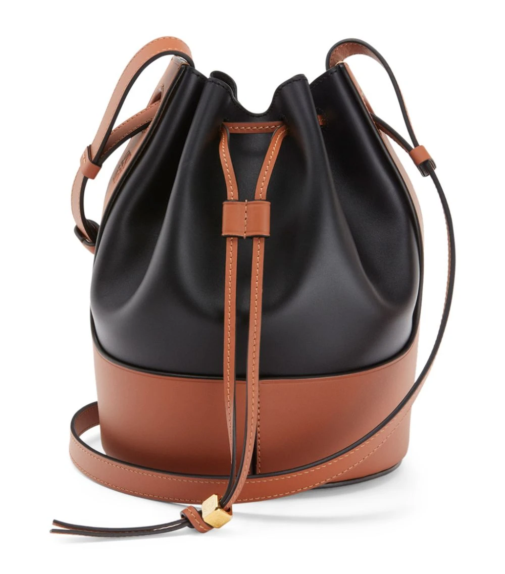 LOEWE Small Leather Balloon Bag BLACK/TAN Bucket Bags 3 LOEWE Small Leather Balloon Bag BLACK/TAN Bucket Bags