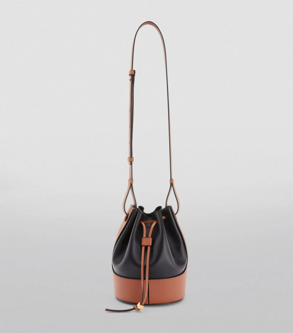 LOEWE Small Leather Balloon Bag BLACK/TAN Bucket Bags 6 LOEWE Small Leather Balloon Bag BLACK/TAN Bucket Bags - Image 4