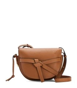 LOEWE Sales 50 LOEWE Small Leather Gate Bag TAN Crossbody Bags