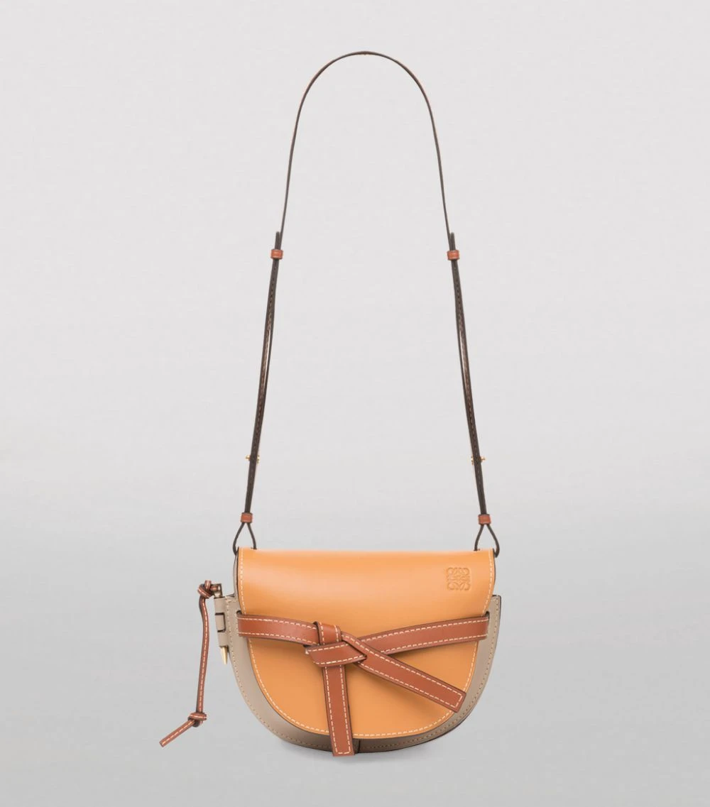 LOEWE Small Leather Gate Cross-Body Bag AMBER/LIGHT GREY/RUS Shoulder Bags 8 LOEWE Small Leather Gate Cross-Body Bag AMBER/LIGHT GREY/RUS Shoulder Bags - Image 6