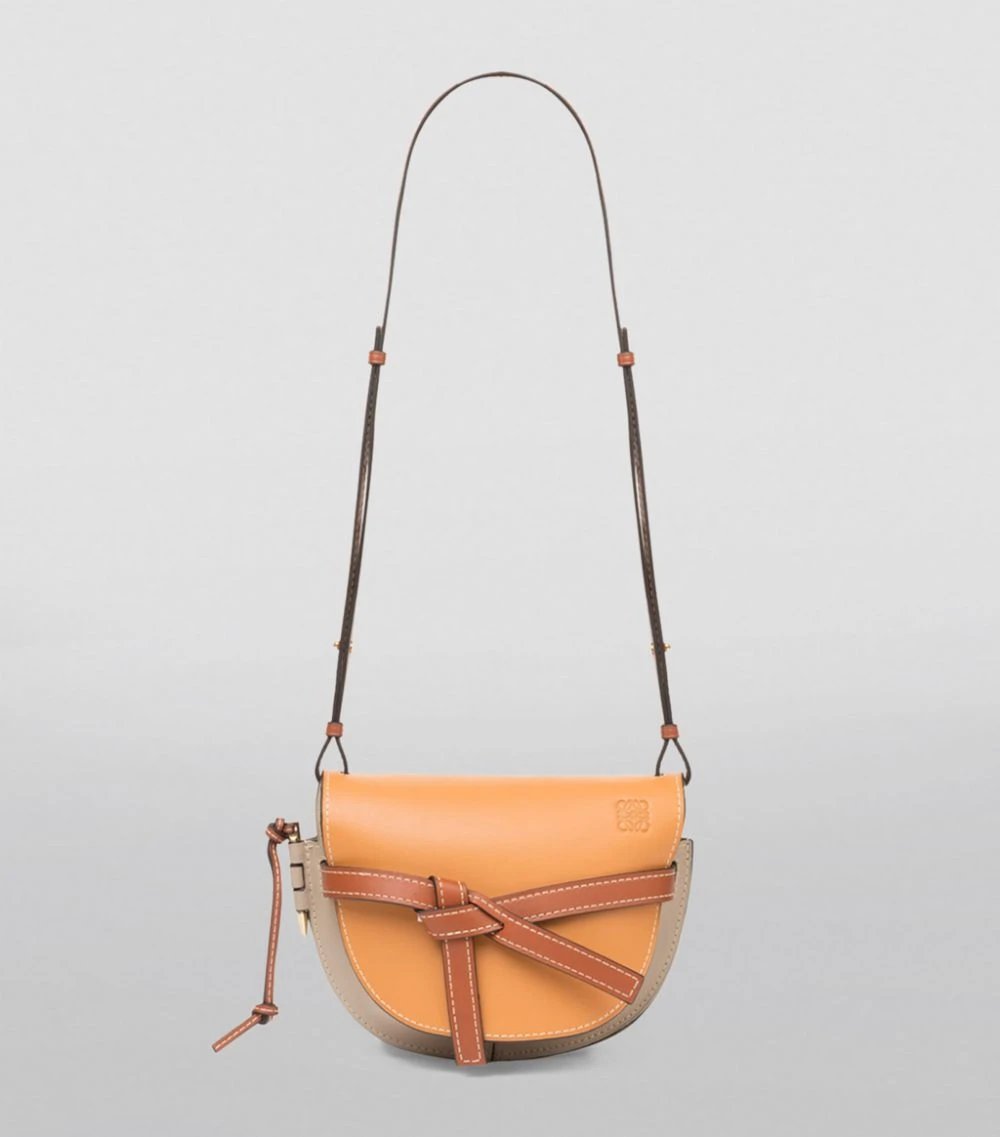 LOEWE Small Leather Gate Cross-Body Bag AMBER/LIGHT GREY/RUS Shoulder Bags 4 LOEWE Small Leather Gate Cross-Body Bag AMBER/LIGHT GREY/RUS Shoulder Bags - Image 2