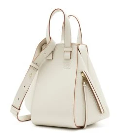 LOEWE Sales 48 LOEWE Small Leather Hammock Bag LIGHT GHOST Top Handle Bags