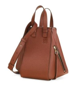 LOEWE Small Leather Hammock Bag RUST COLOR Top Handle Bags