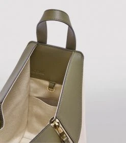 LOEWE Small Leather Hammock Bag AUTUMN GREEN/LIGHT O Bucket Bags -LOEWE Sales loewe small leather hammock bag 17278465 35267548 1000