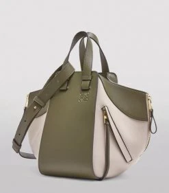 LOEWE Small Leather Hammock Bag AUTUMN GREEN/LIGHT O Bucket Bags -LOEWE Sales loewe small leather hammock bag 17278465 35268328 1000