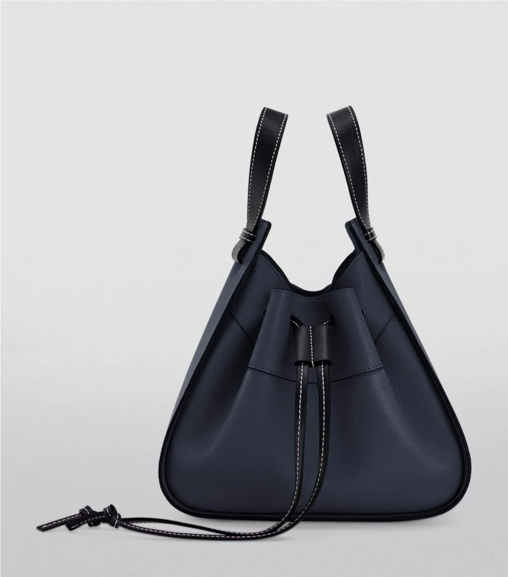 LOEWE Small Leather Hammock Drawstring Bag MIDNIGHT BLUE/BLACK Crossbody Bags 5 LOEWE Small Leather Hammock Drawstring Bag MIDNIGHT BLUE/BLACK Crossbody Bags - Image 3
