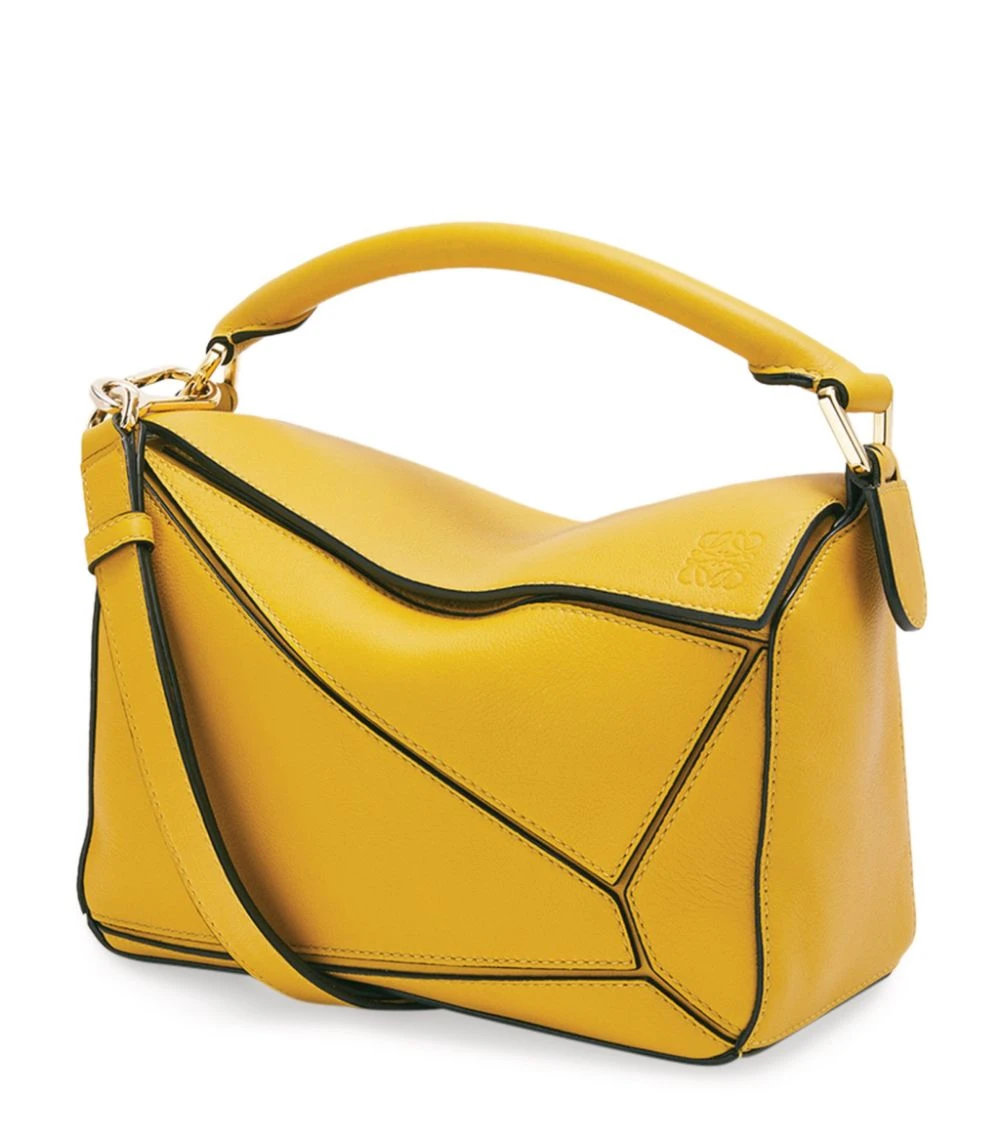LOEWE Small Leather Puzzle Bag MUSTARD Top Handle Bags 3 LOEWE Small Leather Puzzle Bag MUSTARD Top Handle Bags
