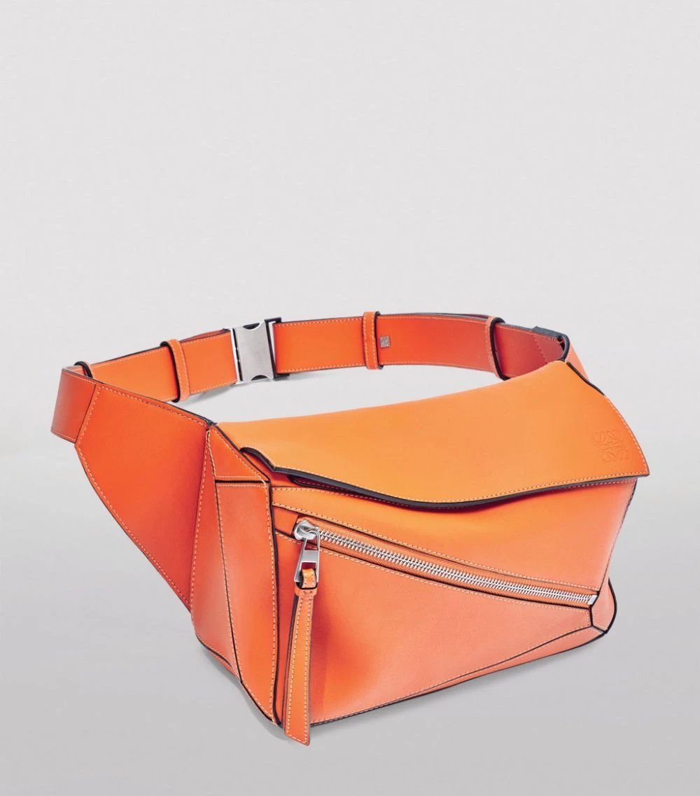 LOEWE Small Leather Puzzle Belt Bag NEON ORANGE Pouches 6 LOEWE Small Leather Puzzle Belt Bag NEON ORANGE Pouches - Image 4