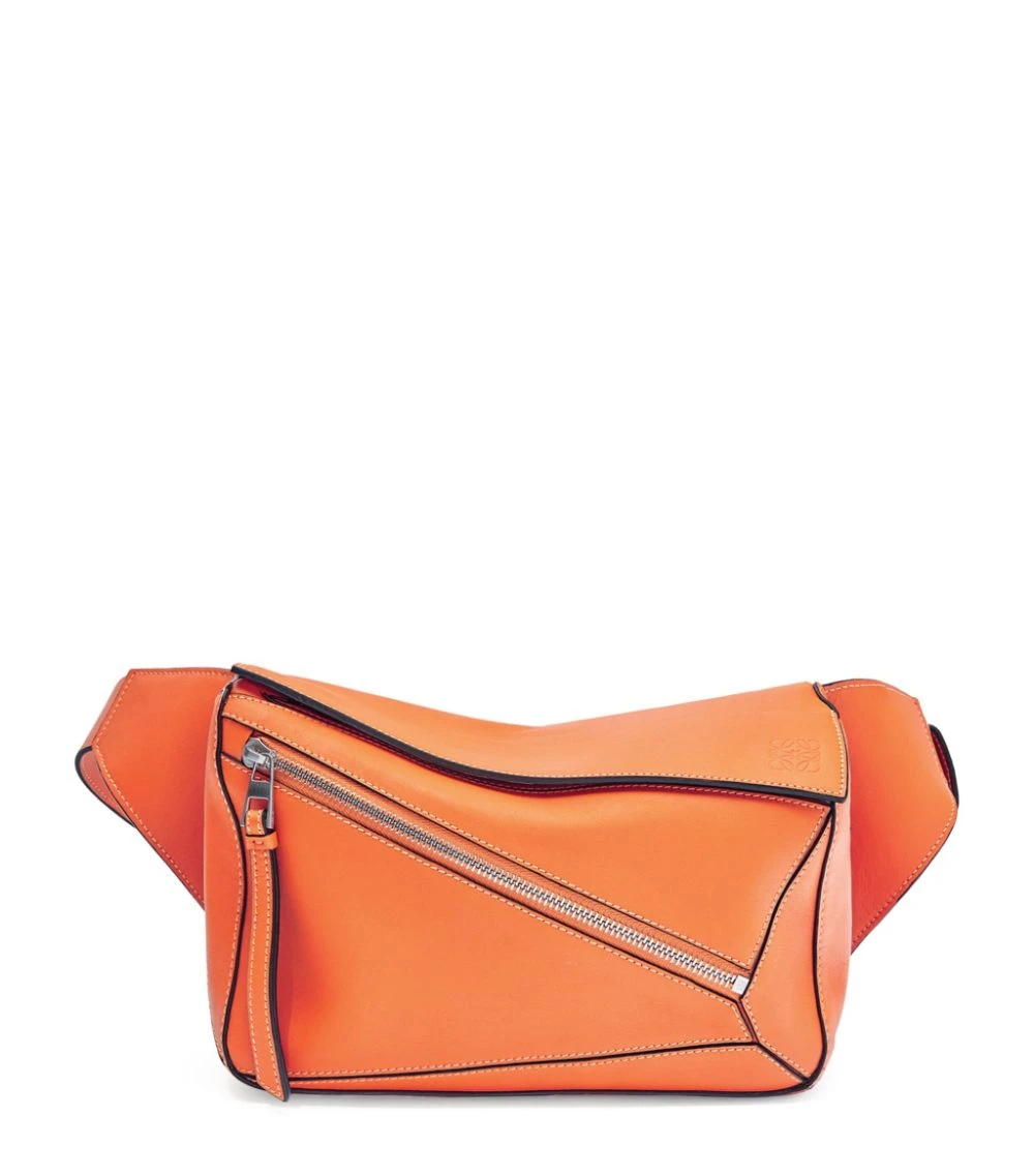 LOEWE Small Leather Puzzle Belt Bag NEON ORANGE Pouches 3 LOEWE Small Leather Puzzle Belt Bag NEON ORANGE Pouches