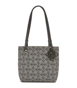 LOEWE Square Anagram Tote Bag NAVY/BLACK Tote Bags