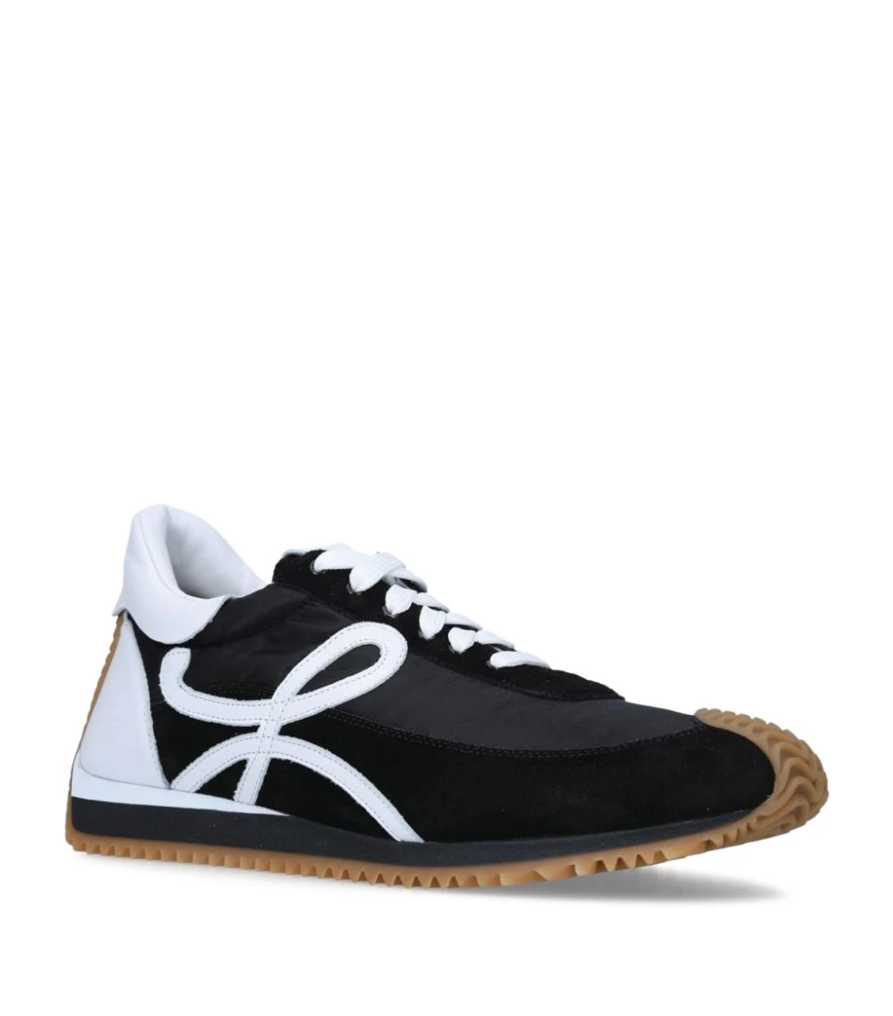 LOEWE Suede-Panel Flow Runner Sneakers BLK/WHITE Running Shoes 5 LOEWE Suede-Panel Flow Runner Sneakers BLK/WHITE Running Shoes - Image 3