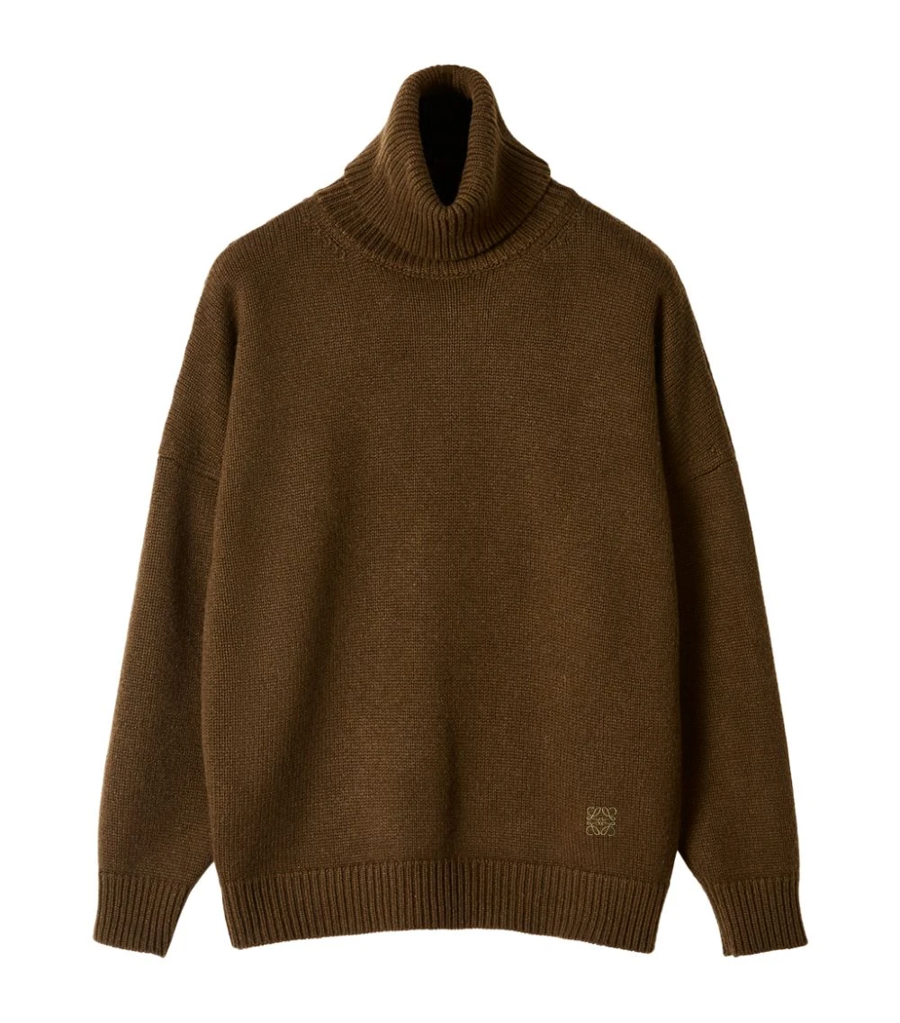LOEWE TURTLENECK CASHMERE SWEATER KHAKI GREEN Sweaters 3 LOEWE TURTLENECK CASHMERE SWEATER KHAKI GREEN Sweaters