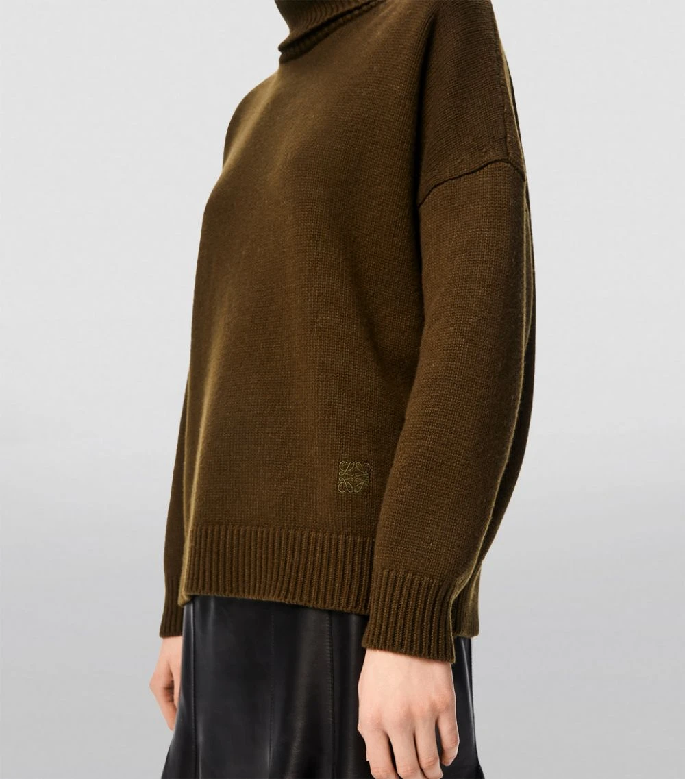 LOEWE TURTLENECK CASHMERE SWEATER KHAKI GREEN Sweaters 7 LOEWE TURTLENECK CASHMERE SWEATER KHAKI GREEN Sweaters - Image 5