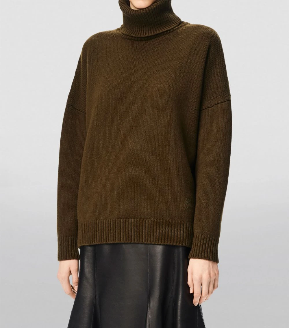 LOEWE TURTLENECK CASHMERE SWEATER KHAKI GREEN Sweaters 5 LOEWE TURTLENECK CASHMERE SWEATER KHAKI GREEN Sweaters - Image 3