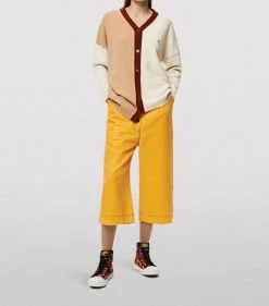 LOEWE Wool Anagram Asymmetric Cardigan ecru/camel Cardigans 8 LOEWE Wool Anagram Asymmetric Cardigan ecru/camel Cardigans -LOEWE Sales loewe wool anagram asymmetric cardigan 16931419 33637018 1000