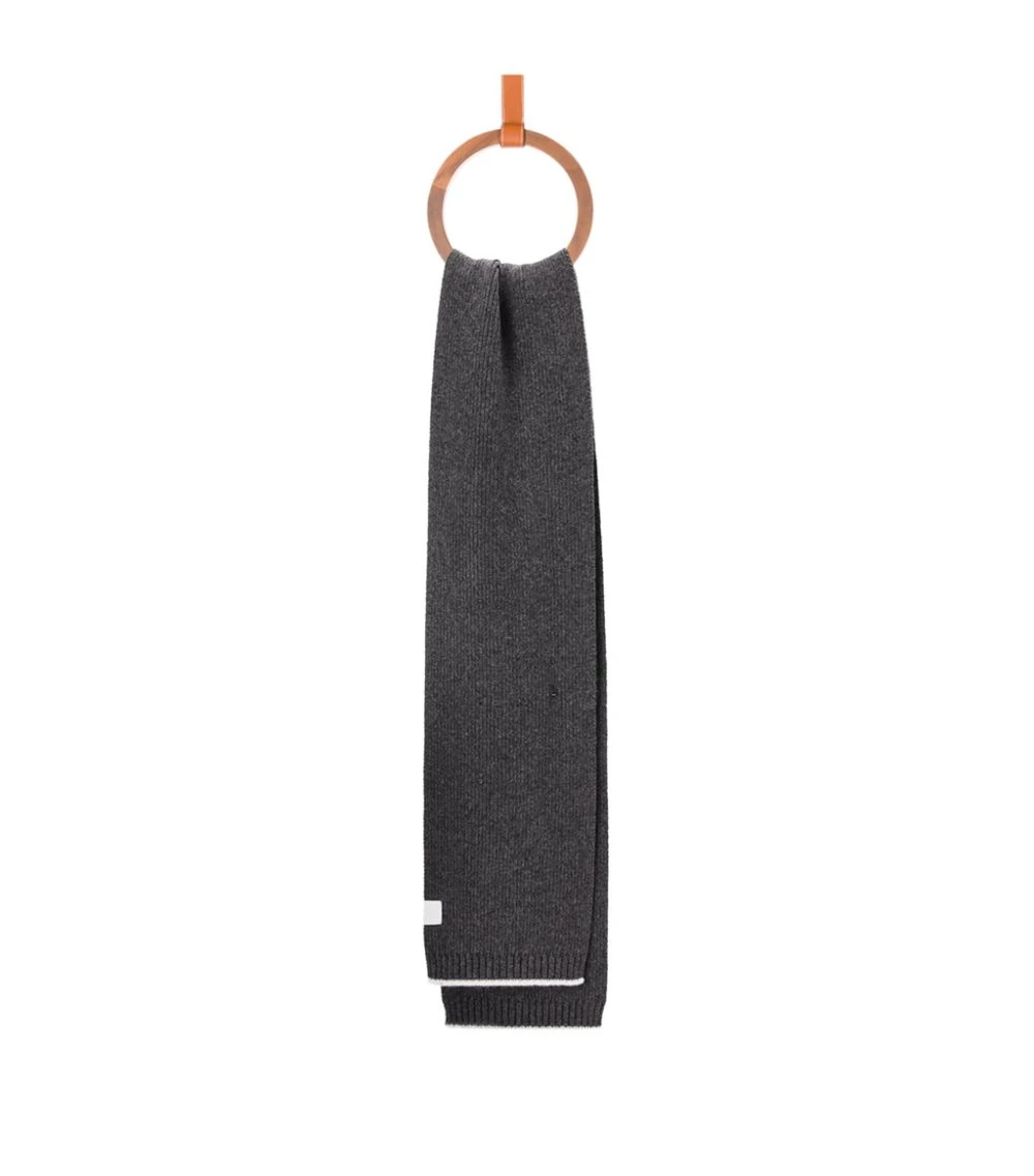 LOEWE Wool Anagram Scarf GREY/WHITE Scarves 3 LOEWE Wool Anagram Scarf GREY/WHITE Scarves