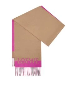 LOEWE Wool-Cashmere Bicolour Scarf LIGHT CARAMEL/PINK Scarves 8 LOEWE Wool-Cashmere Bicolour Scarf LIGHT CARAMEL/PINK Scarves -LOEWE Sales loewe wool cashmere bicolour scarf 17582278 36873479 1000