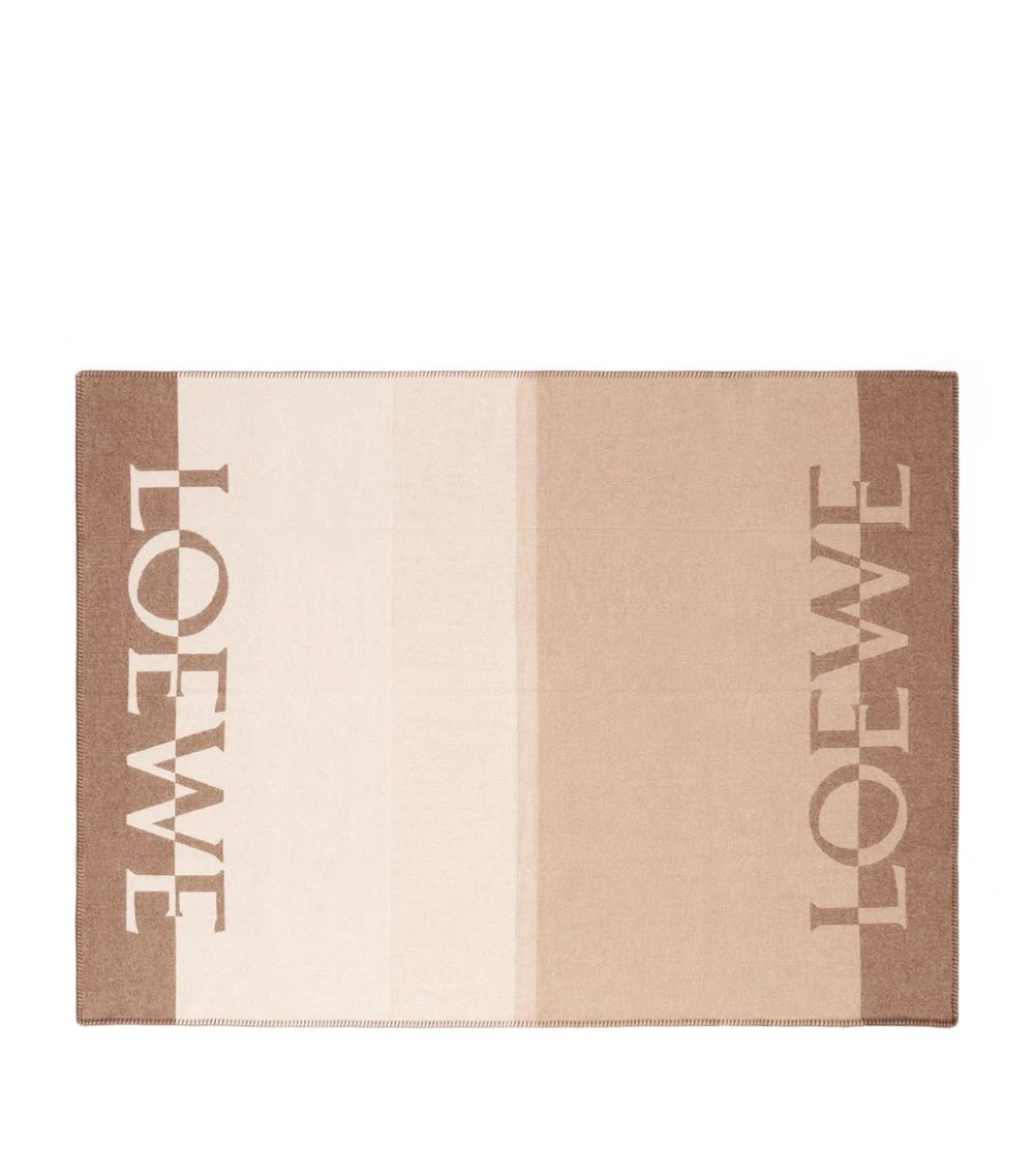 LOEWE Wool-Cashmere Blanket BROWN/MULTICOLOR Throws 3 LOEWE Wool-Cashmere Blanket BROWN/MULTICOLOR Throws