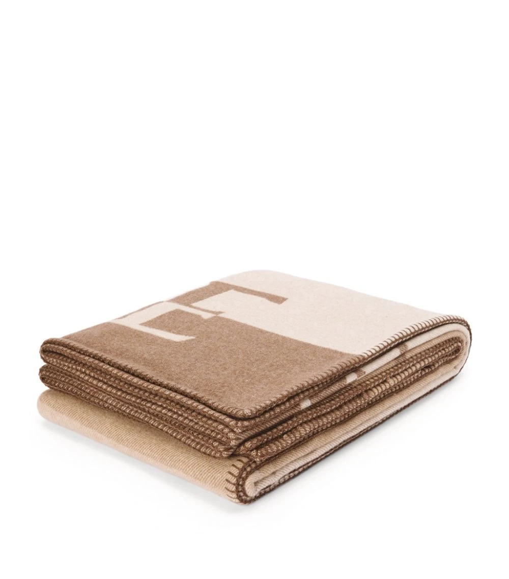 LOEWE Wool-Cashmere Blanket BROWN/MULTICOLOR Throws 4 LOEWE Wool-Cashmere Blanket BROWN/MULTICOLOR Throws - Image 2