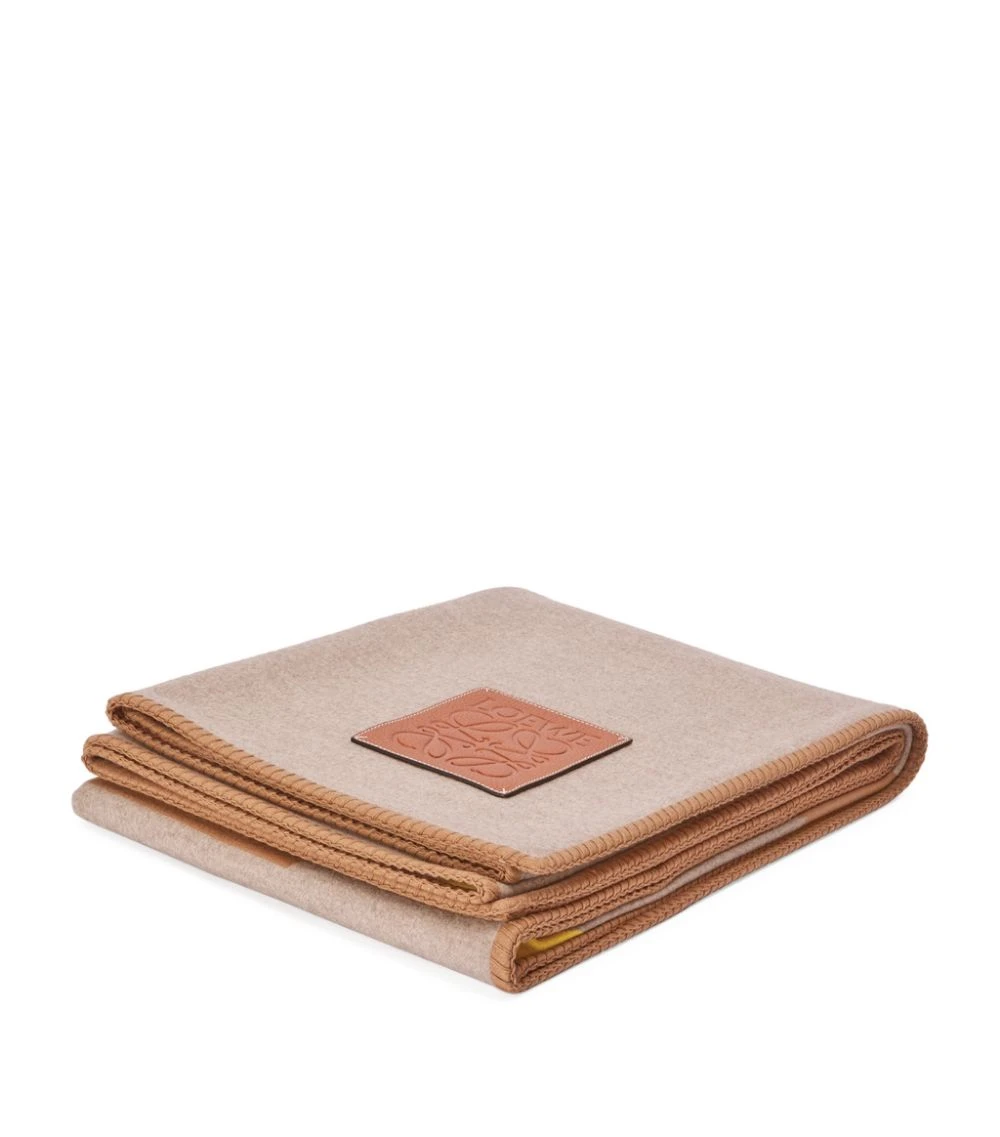 LOEWE Wool-Cashmere Love Throw LIGHT GREY Throws 4 LOEWE Wool-Cashmere Love Throw LIGHT GREY Throws - Image 2