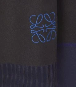 LOEWE Wool-Cashmere Window Anagram Scarf BLACK/DARK NAVY Scarves 7 LOEWE Wool-Cashmere Window Anagram Scarf BLACK/DARK NAVY Scarves -LOEWE Sales loewe wool cashmere window anagram scarf 17091905 34251066 1000