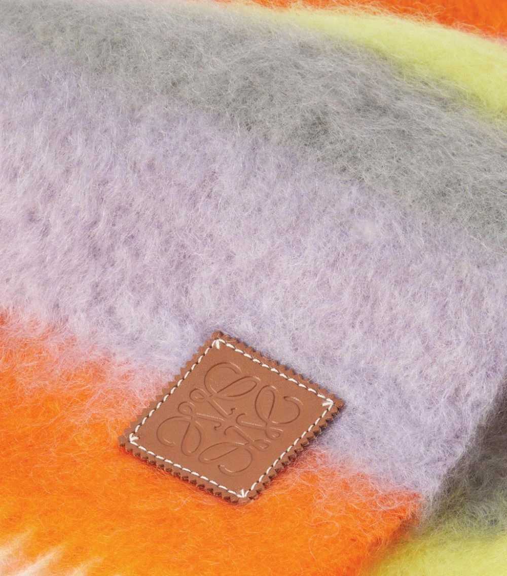 LOEWE Wool-Mohair Striped Scarf ORANGE/PINK/YELLOW Scarves 5 LOEWE Wool-Mohair Striped Scarf ORANGE/PINK/YELLOW Scarves - Image 3