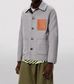 LOEWE Wool-Rich Anagram Workwear Jacket NAVY/GREY Field Jackets 9 LOEWE Wool-Rich Anagram Workwear Jacket NAVY/GREY Field Jackets -LOEWE Sales loewe wool rich anagram workwear jacket 17582129 36787861 1000