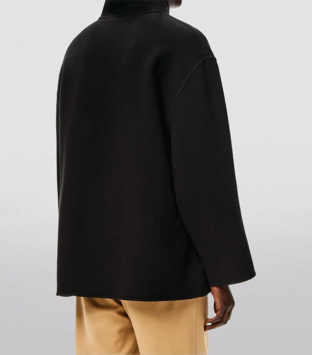 LOEWE Wool-Rich Half-Zip Jacket BLACK Field Jackets 6 LOEWE Wool-Rich Half-Zip Jacket BLACK Field Jackets - Image 4