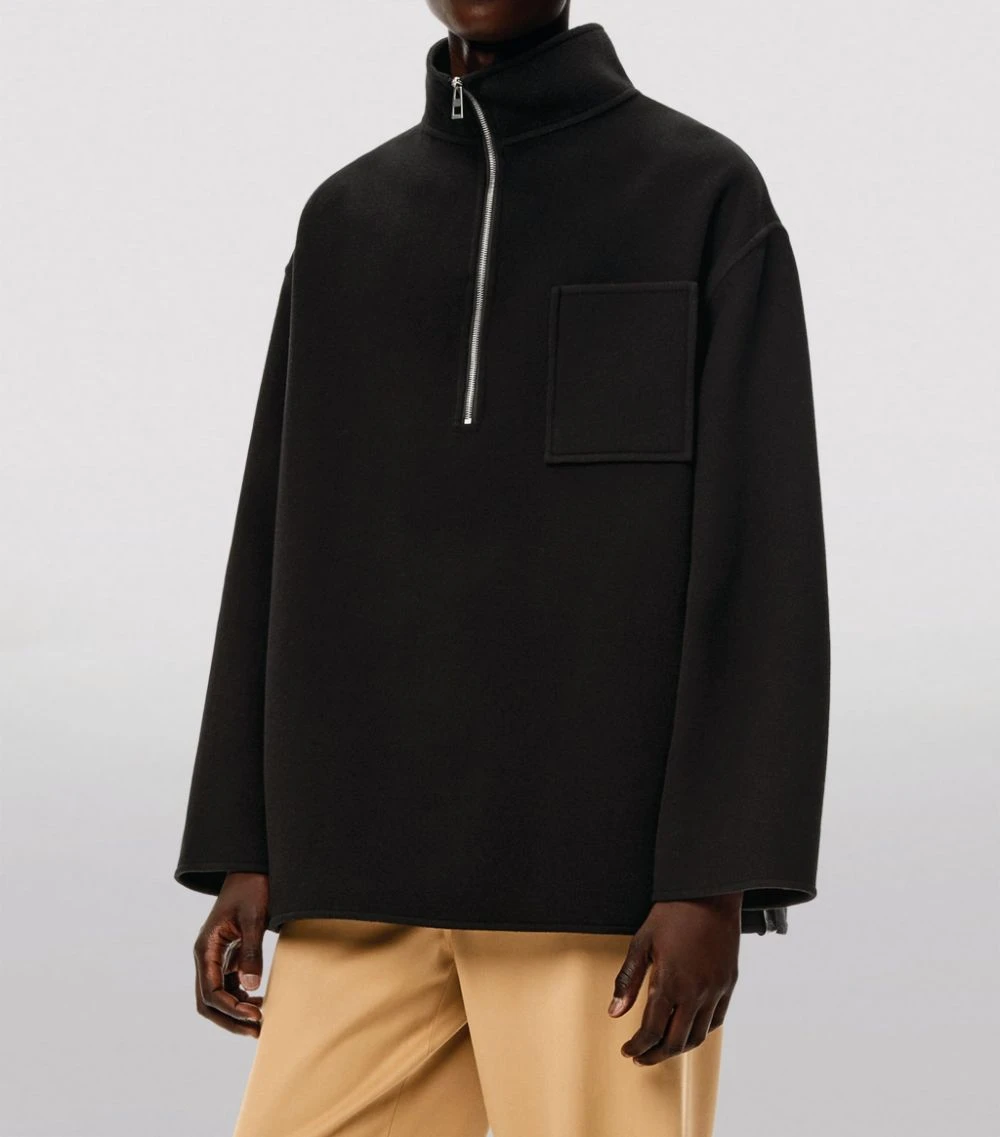 LOEWE Wool-Rich Half-Zip Jacket BLACK Field Jackets 5 LOEWE Wool-Rich Half-Zip Jacket BLACK Field Jackets - Image 3