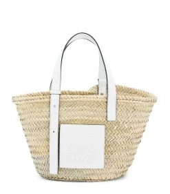 LOEWE x Paula’s Ibiza Anagram Basket Bag NATURAL/WHITE Bucket Bags
