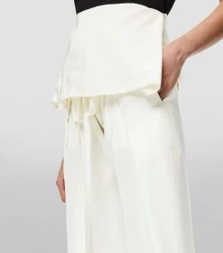 LOEWE x Paula’s Ibiza Macramé Belted Trousers ECRU Tailored Trousers -LOEWE Sales loewe x paulas ibiza macrame belted trousers 16726216 32822565 1000