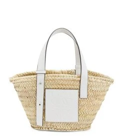LOEWE x Paula’s Ibiza Small Anagram Basket Bag NATURAL/WHITE Mini Bags