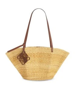 LOEWE x Paula’s Ibiza Small Shell Basket Bag NATURAL/PECAN Bucket Bags