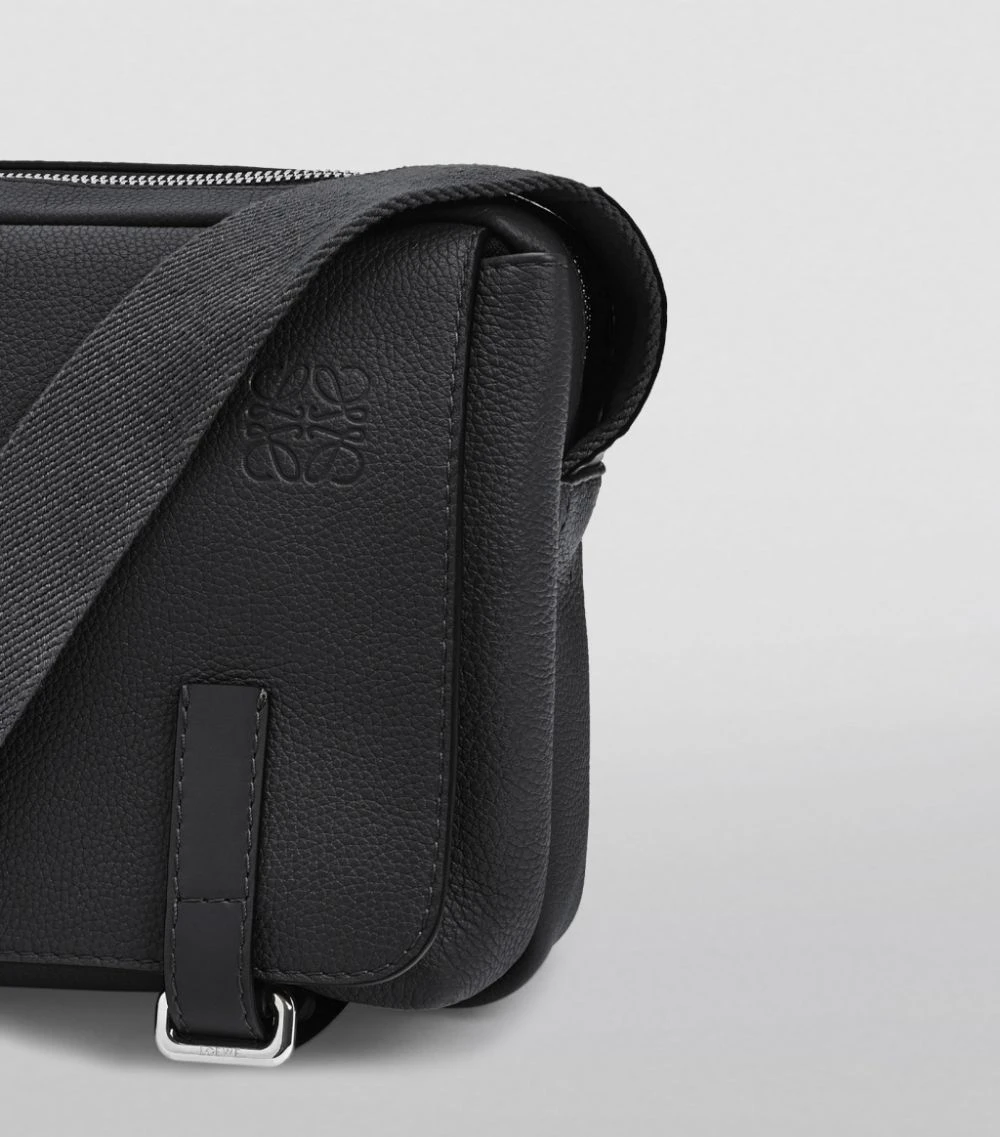 LOEWE XS Leather Military Messenger Bag BLACK Messenger Bags 6 LOEWE XS Leather Military Messenger Bag BLACK Messenger Bags - Image 4