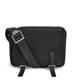 LOEWE XS Leather Military Messenger Bag BLACK Messenger Bags